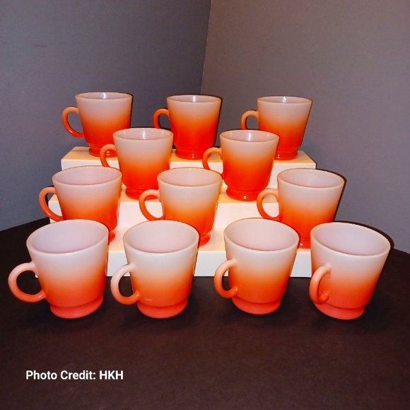 Rare!!! VHTF Vintage Mid-Century Hazel-Atlas Flamingo 13-Piece Punch Set - Picture 12 of 16